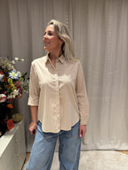 Maëlle - Basis blouse stretch - beige