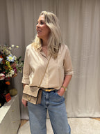 Maëlle - Basis blouse stretch - beige