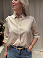 Maëlle - Basis blouse stretch - beige