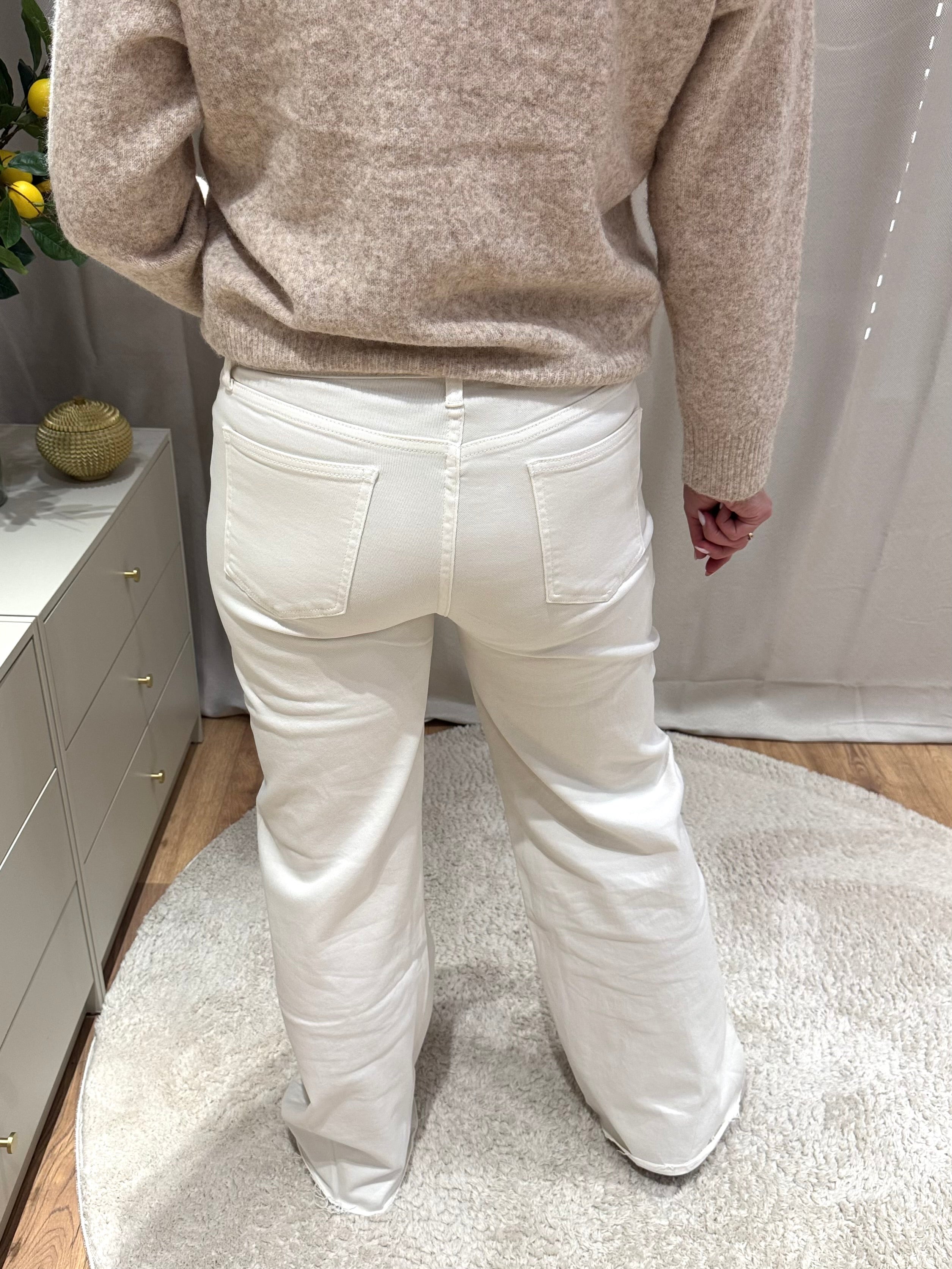 Helene - Jeans wide leg - ecru