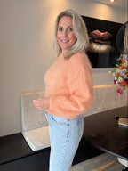 Denice - Mohair trui - oranje