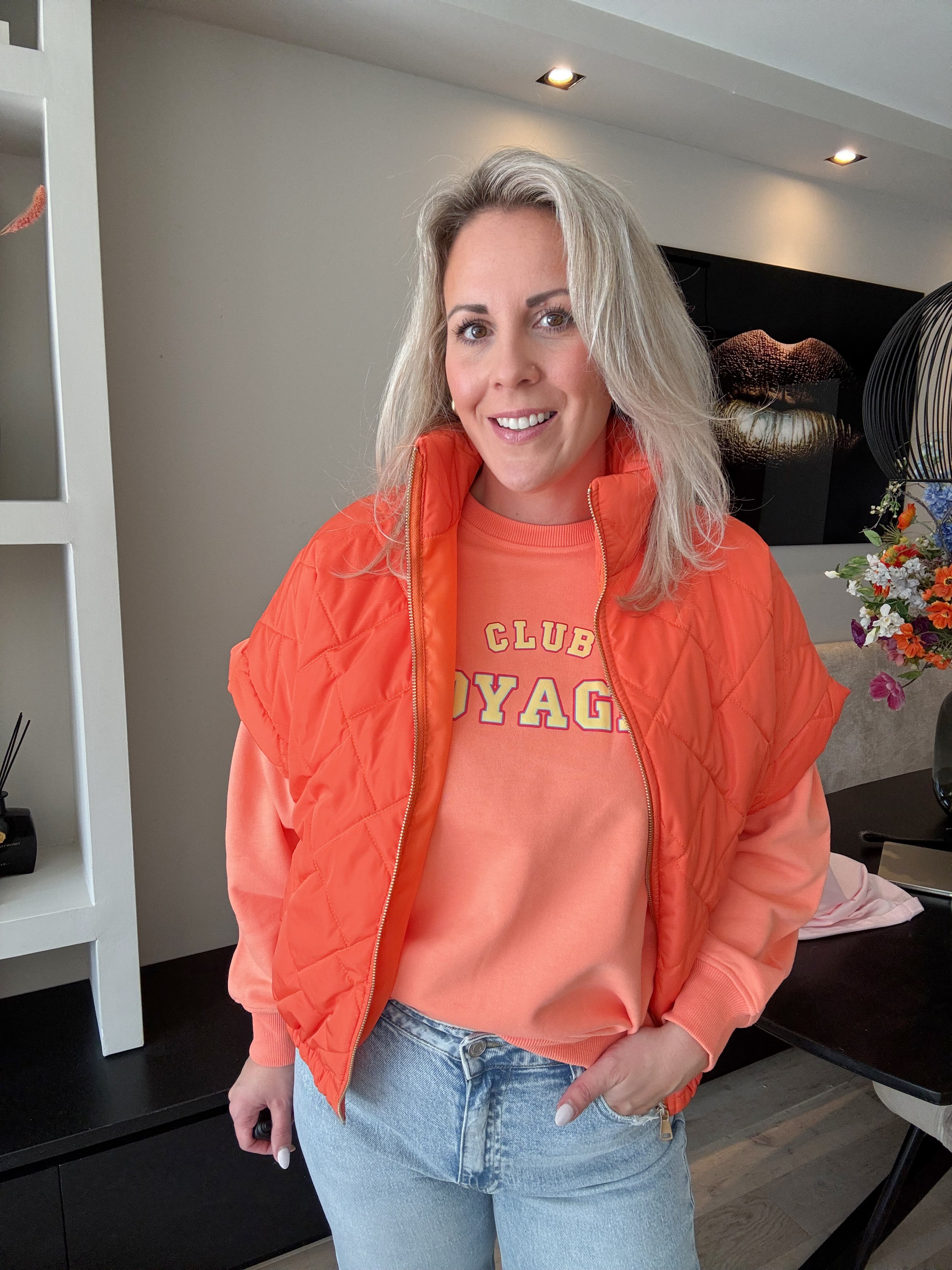 Club Voyages - Azzurro sweater - oranje