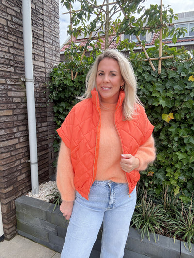Denice - Mohair trui - oranje
