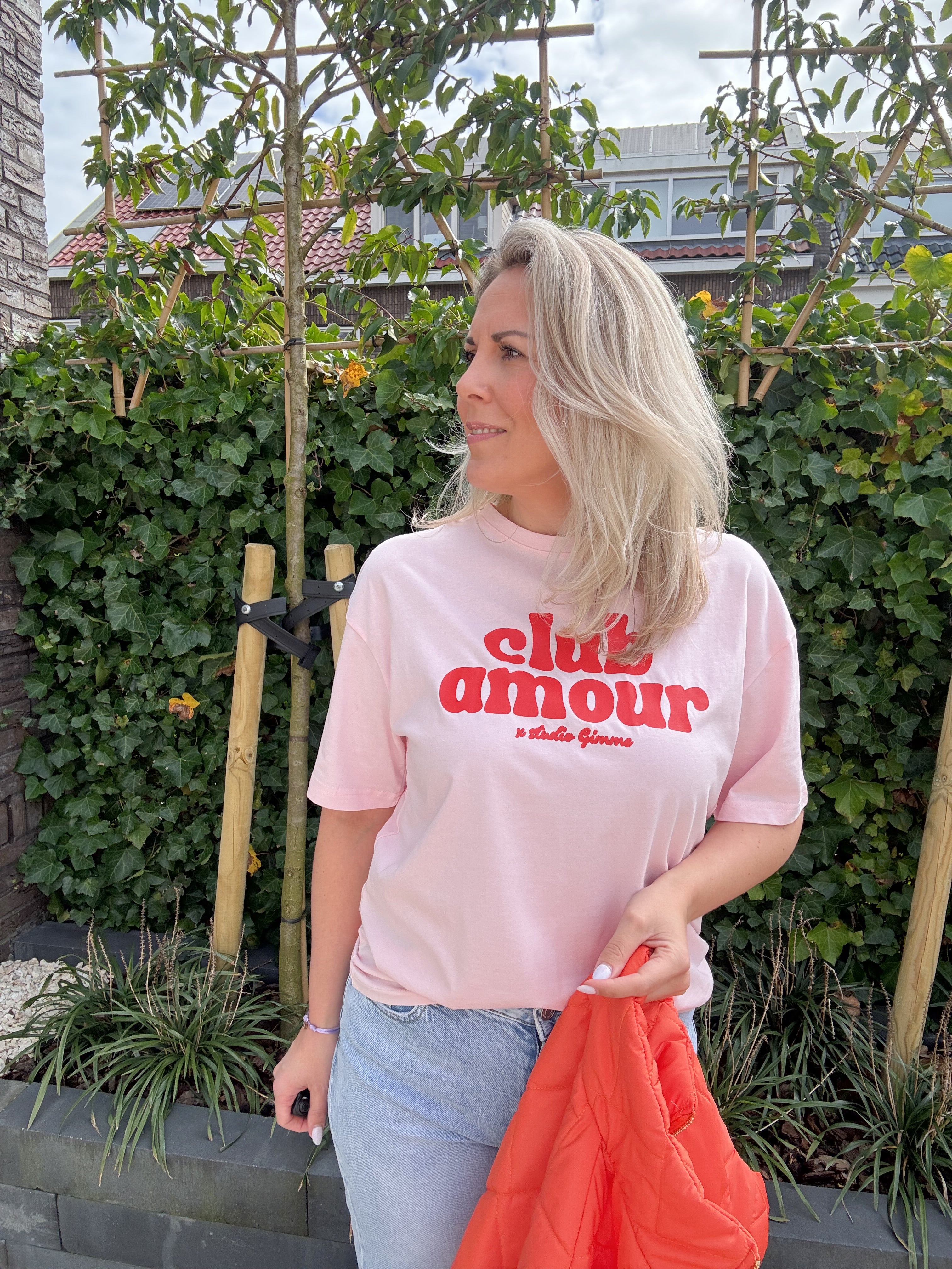 Camille - T-shirt Club Amour - roze