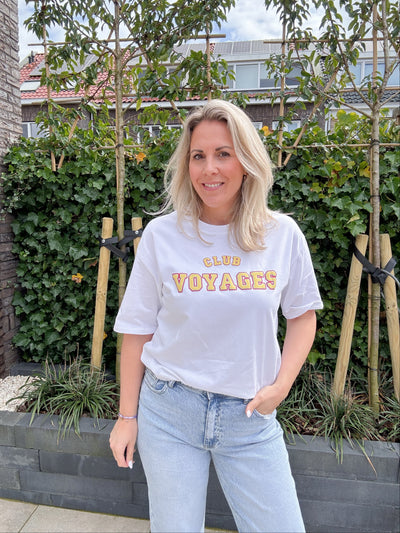 Club Voyages - Azzurro t-shirt - wit