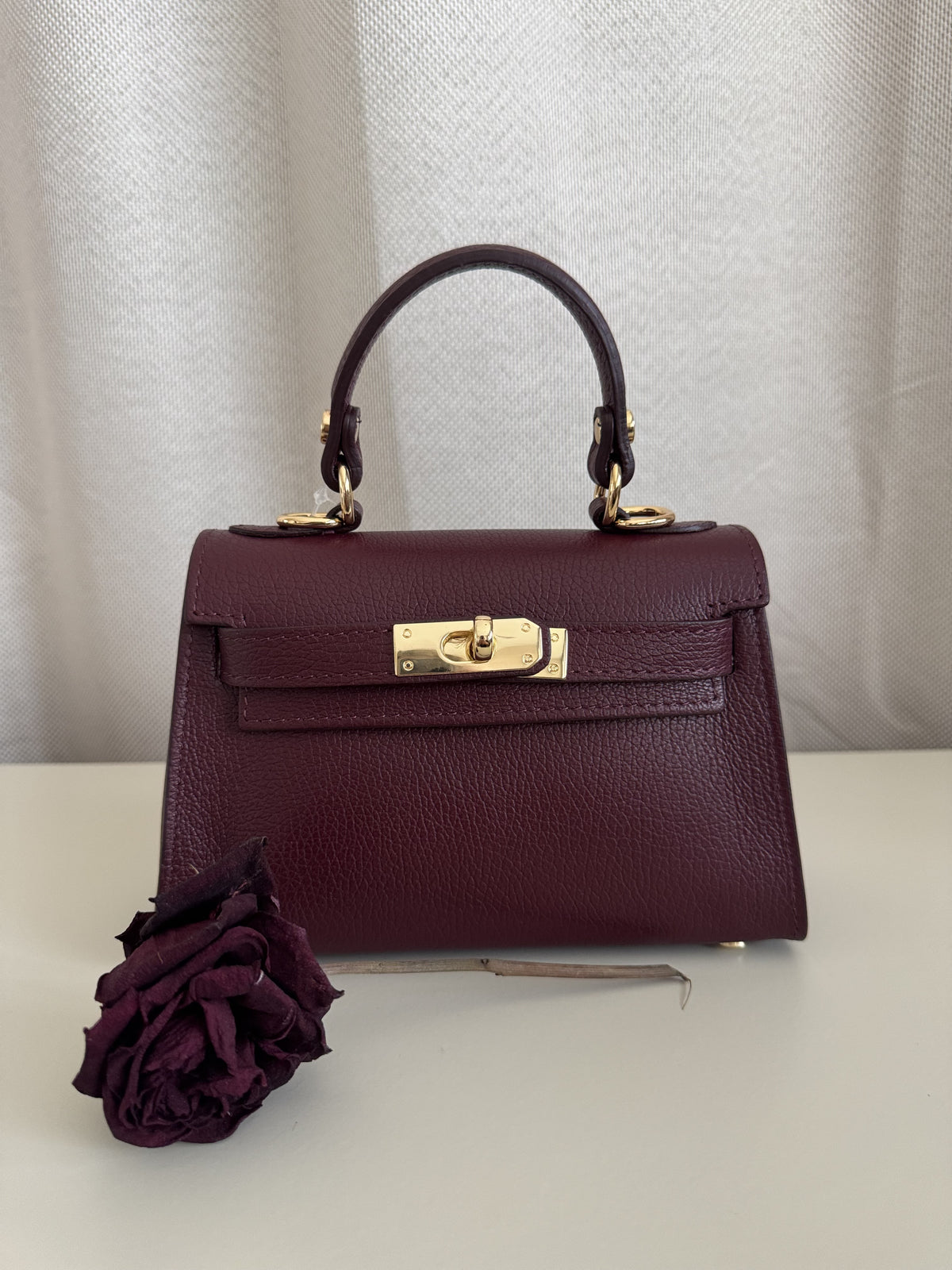 Grace - Leren tas H-sluiting - bordeaux
