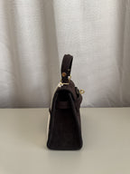 Grace - Suede tas H-sluiting - bruin