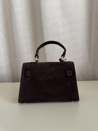 Grace - Suede tas H-sluiting - bruin