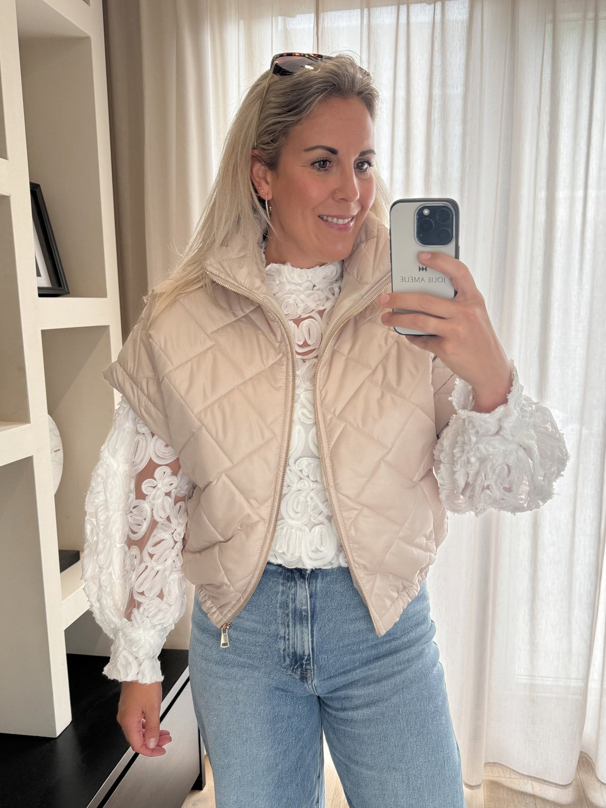 Amélie - Bomber bodywarmer - beige