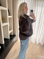 Rowan - Faux fur bodywarmer - expresso bruin