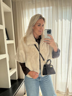 Rowan - Faux fur bodywarmer - cream beige