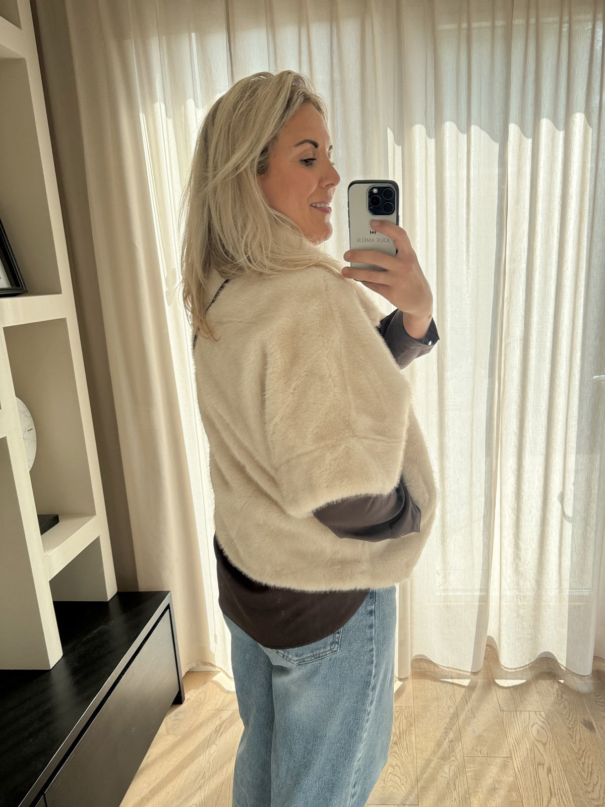 Rowan - Faux fur bodywarmer - cream beige
