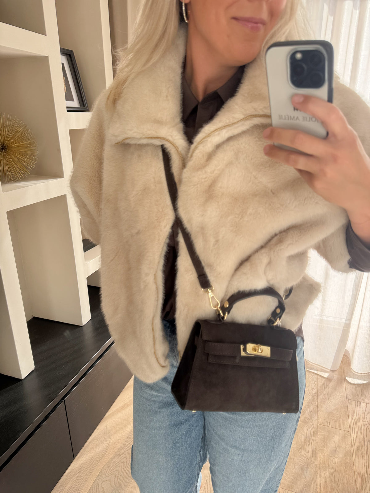 Rowan - Faux fur bodywarmer - cream beige