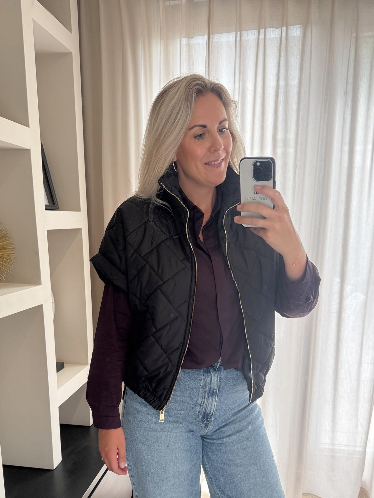 Amélie - Bomber bodywarmer - zwart