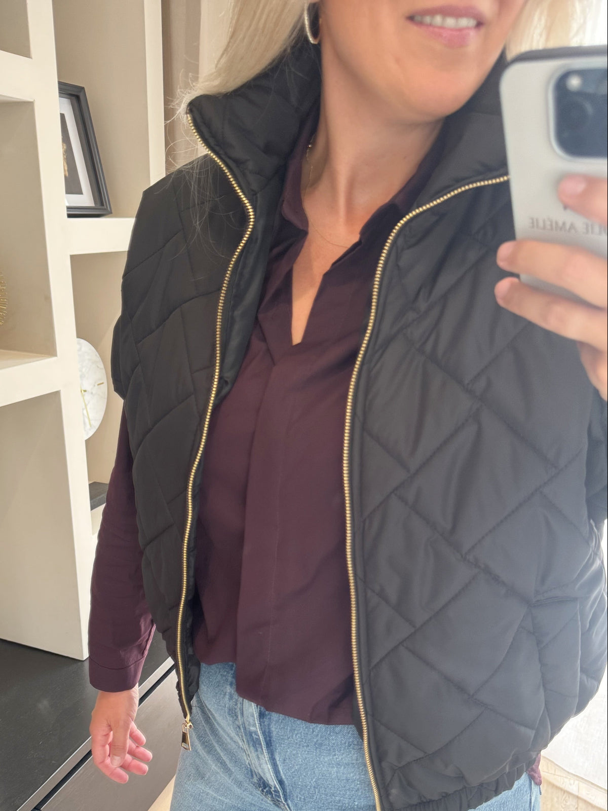 Amélie - Bomber bodywarmer - zwart