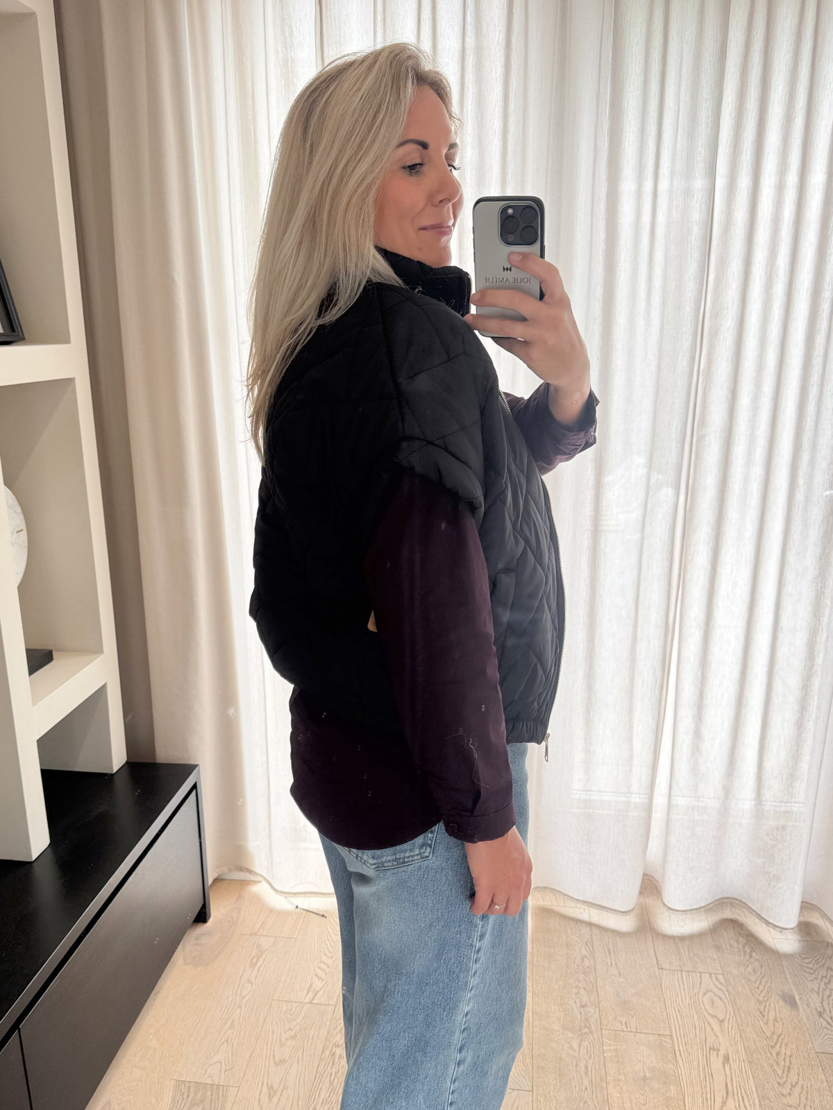 Amélie - Bomber bodywarmer - zwart