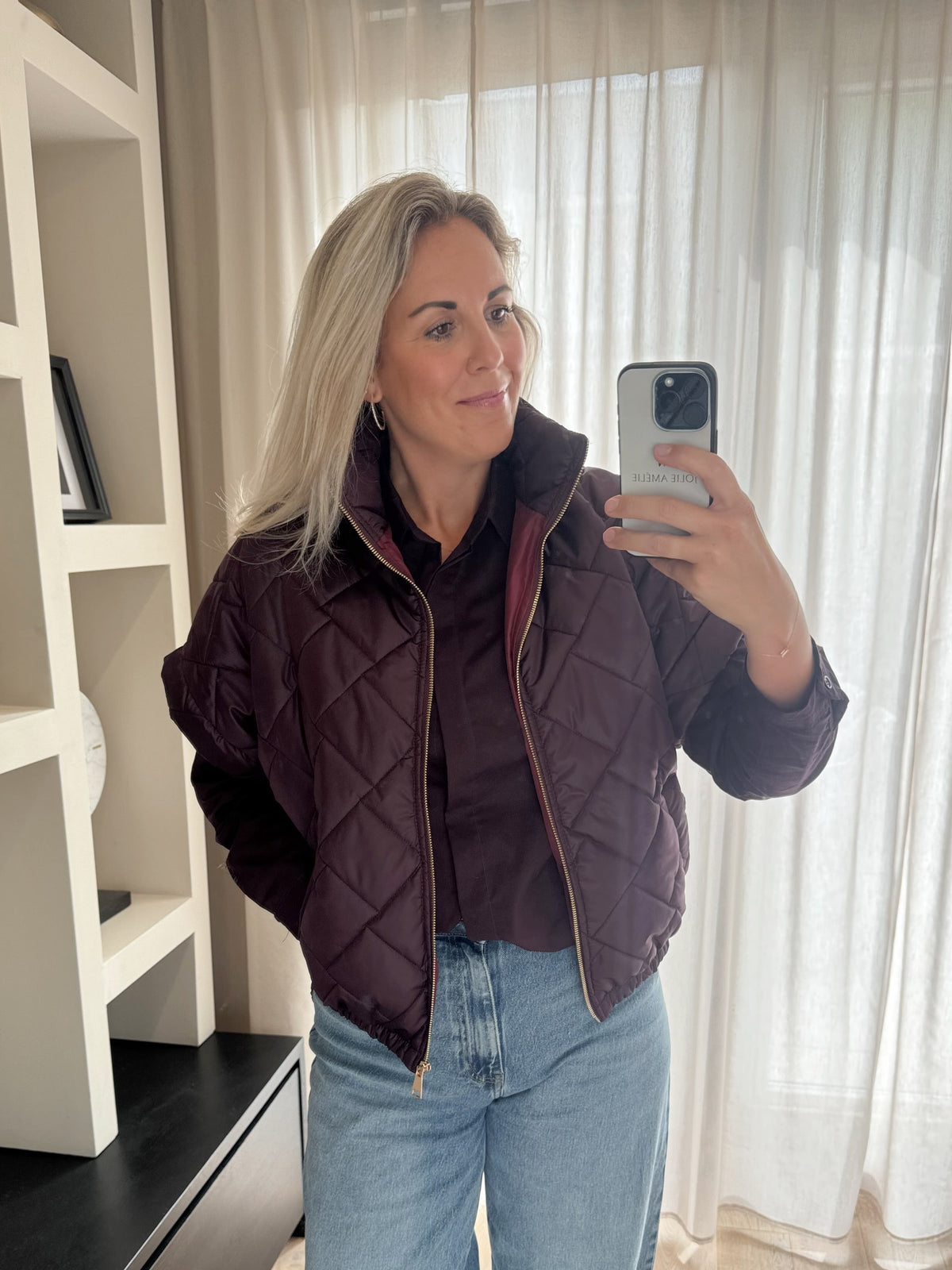 Amélie - Bomber bodywarmer - aubergine paars