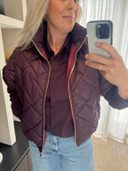 Amélie - Bomber bodywarmer - aubergine paars
