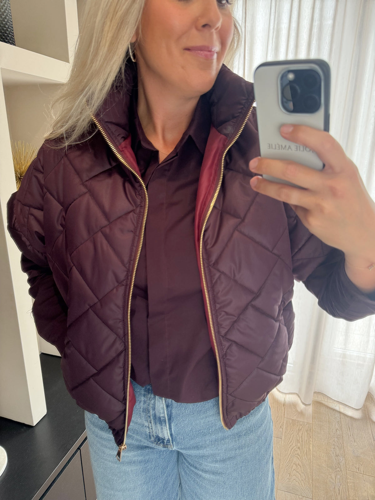 Amélie - Bomber bodywarmer - aubergine paars