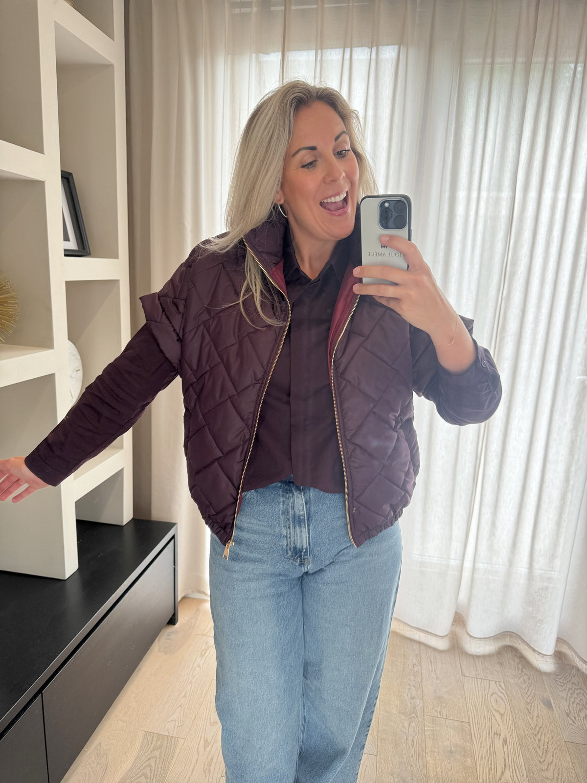 Amélie - Bomber bodywarmer - aubergine paars
