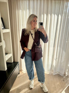 Célestine - Blazer double breasted - bordeaux