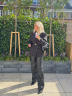 Marjolein - Blazer met ballon mouw - zwart