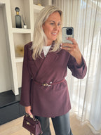 Célestine - Blazer double breasted - bordeaux