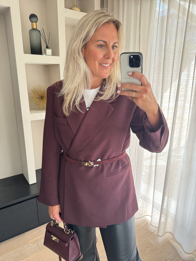 Célestine - Blazer double breasted - bordeaux