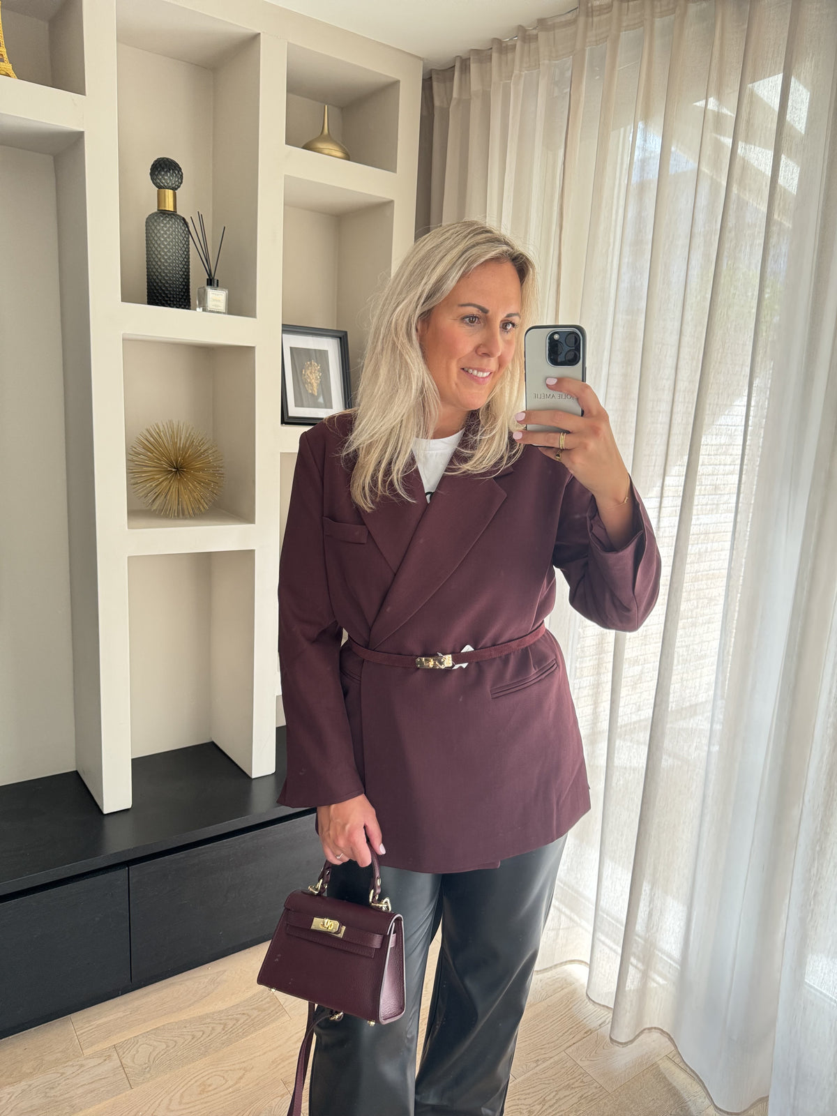 Célestine - Blazer double breasted - bordeaux