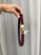 Garcia - Suede riem gouden gesp - bordeaux