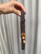 Garcia - Suede riem gouden gesp - bruin