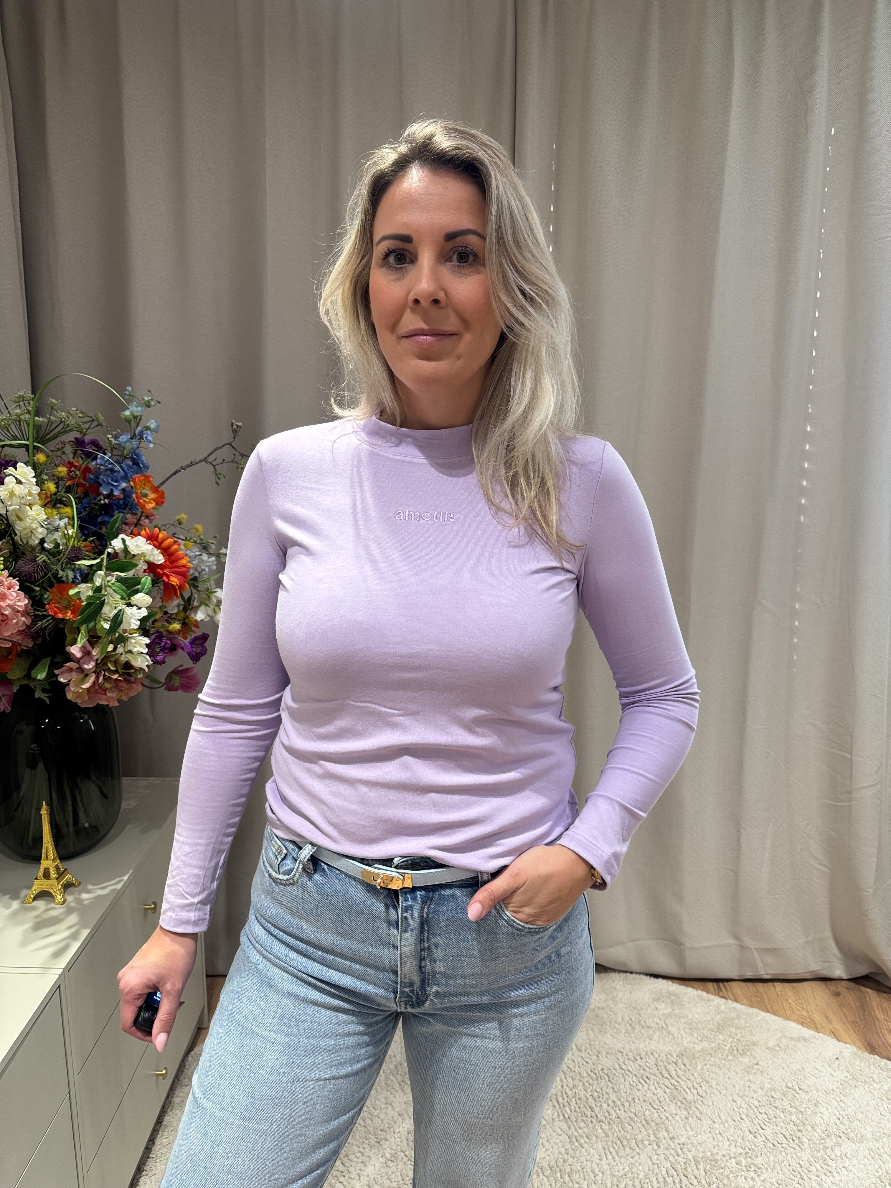 Lila col Juliette met Amour-opdruk van Jolie Amélie