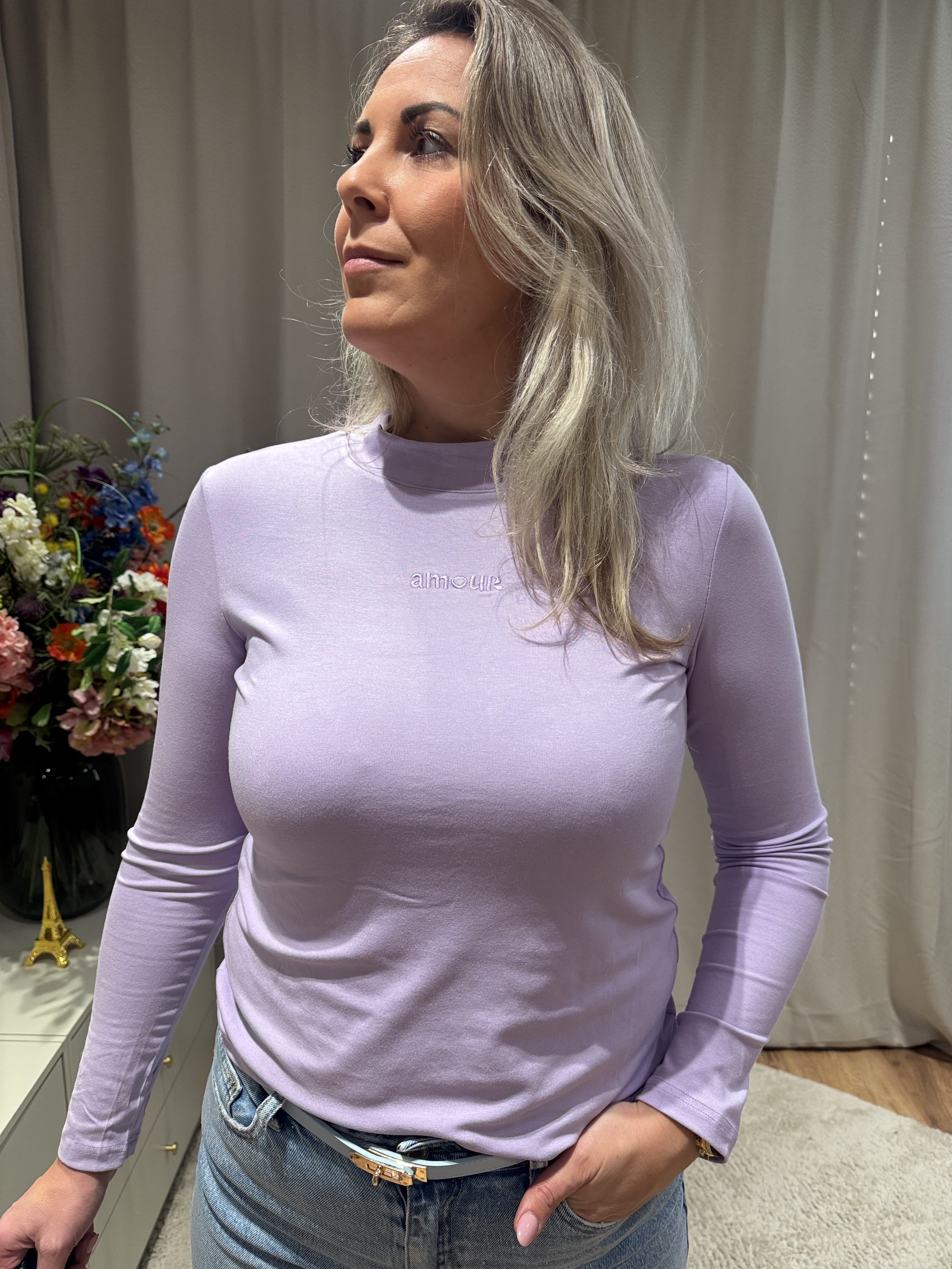 Lila col Juliette met Amour-opdruk van Jolie Amélie