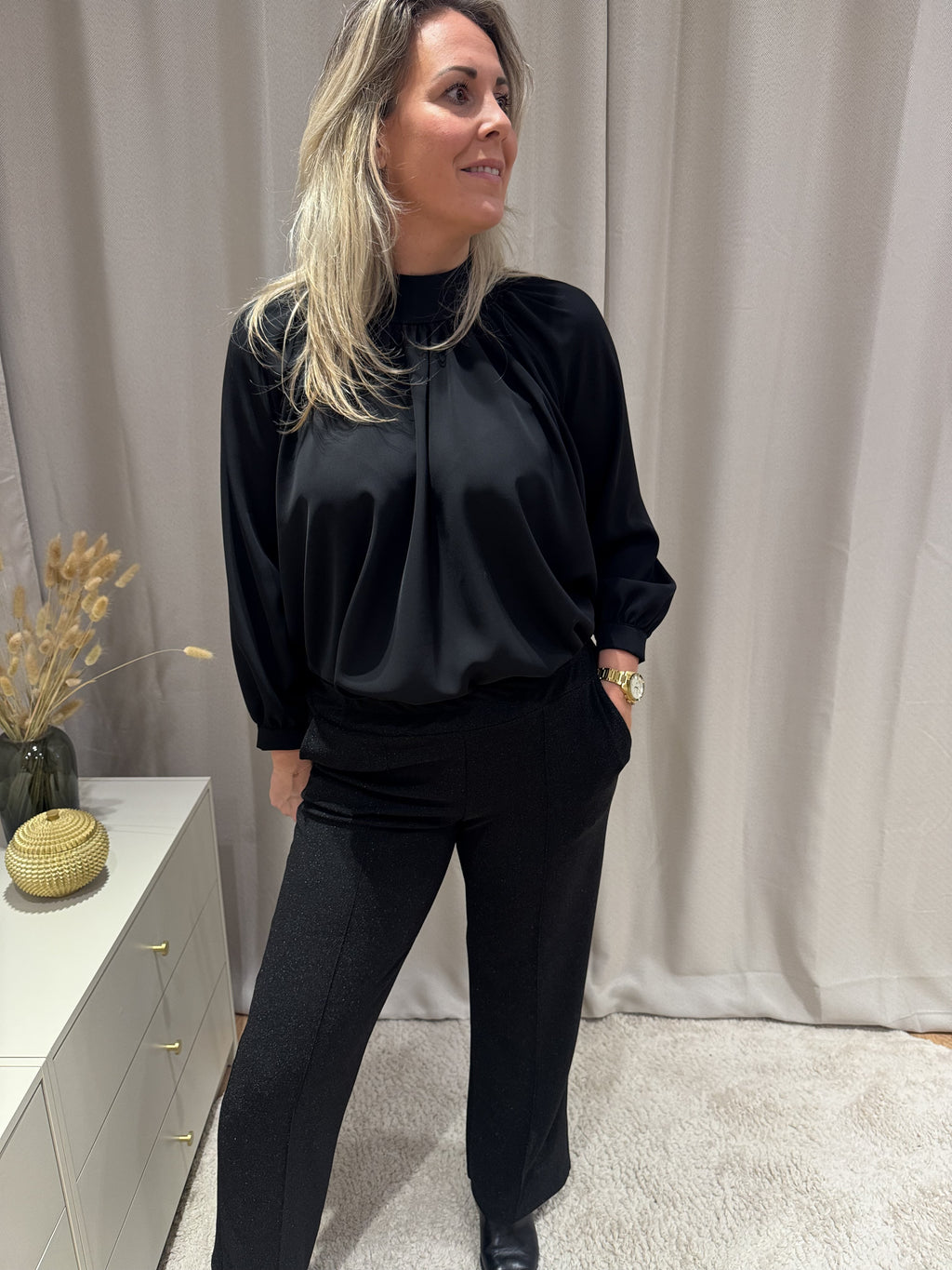 Zwarte glitter pantalon Lonneke van Jolie Amélie