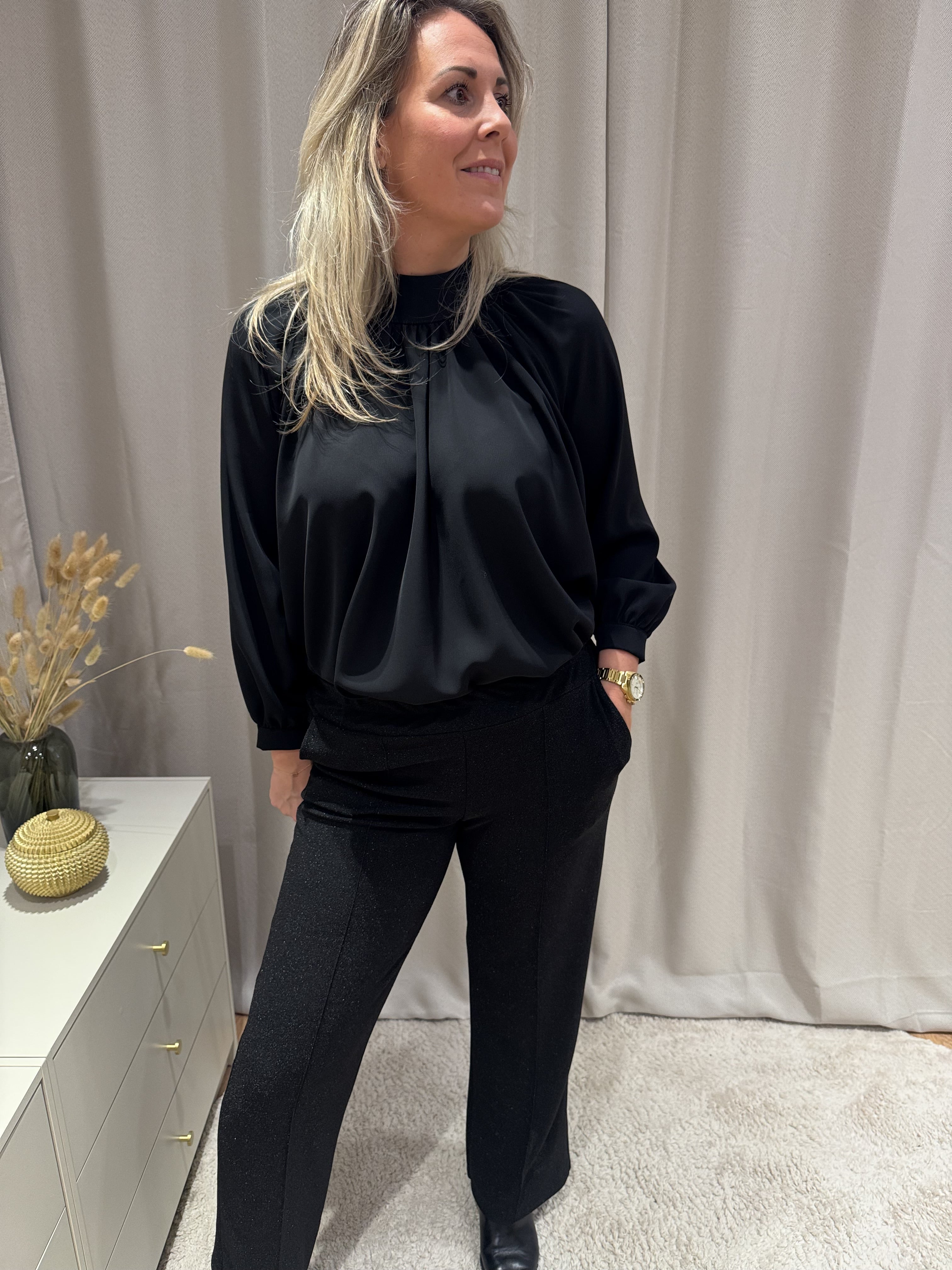 Zwarte glitter pantalon Lonneke van Jolie Amélie