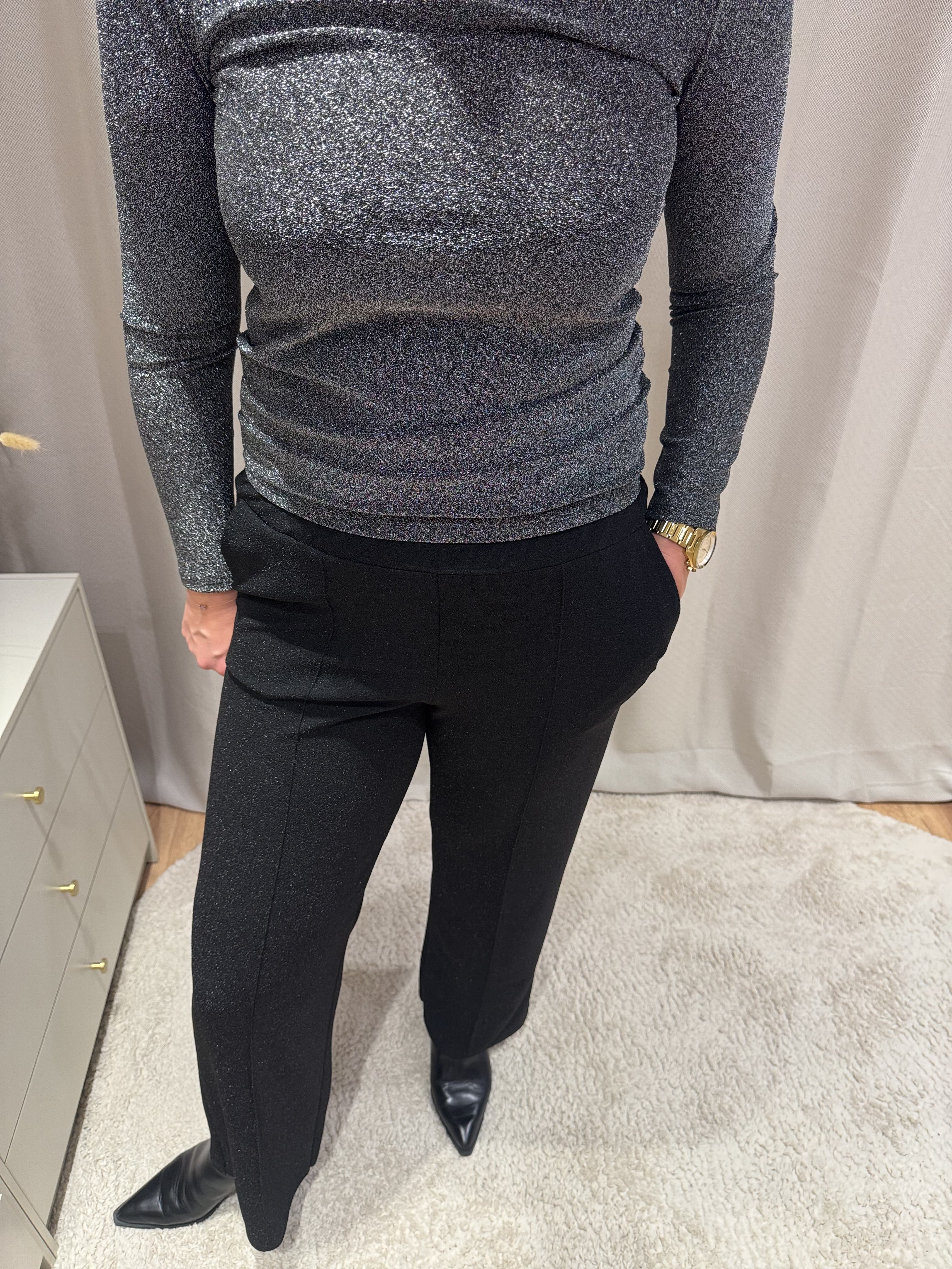 Zwarte glitter pantalon Lonneke van Jolie Amélie