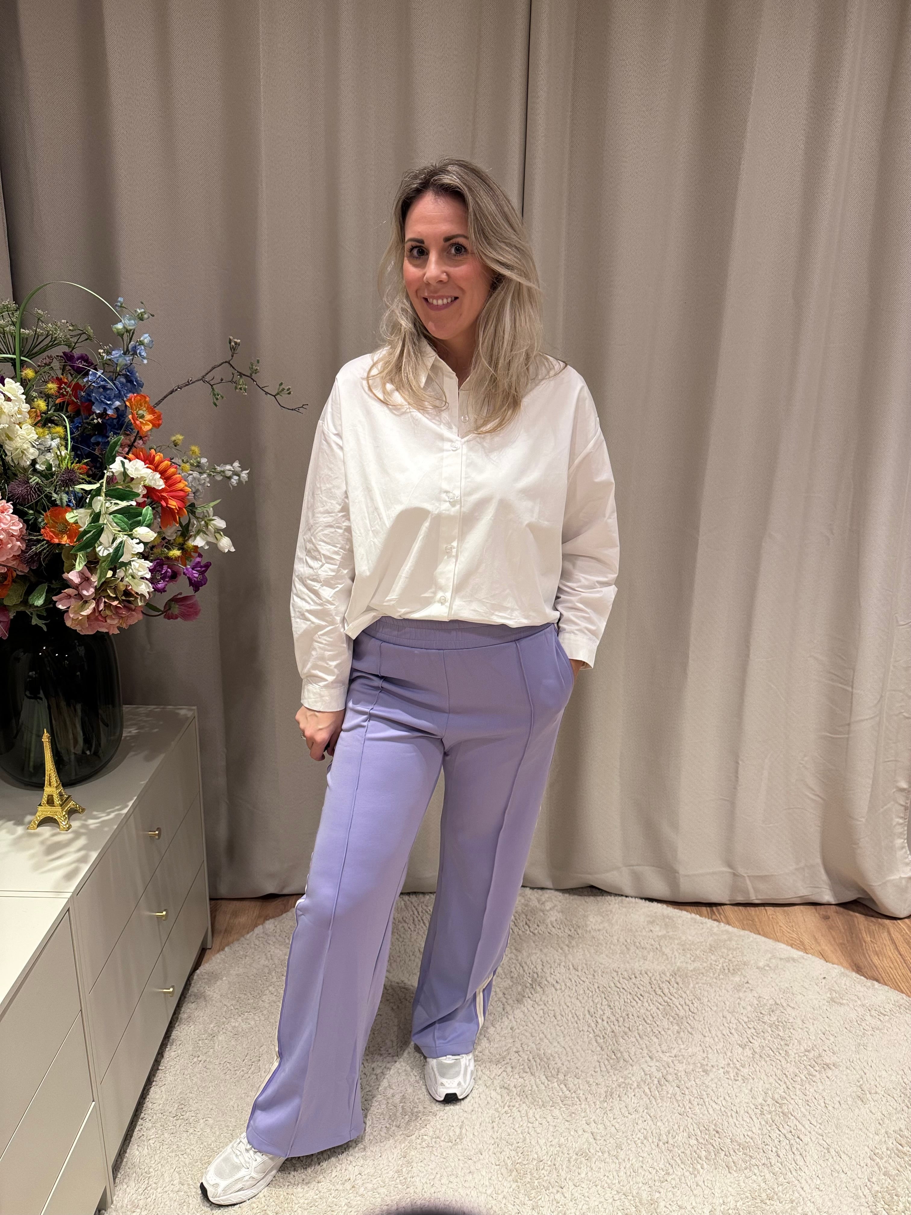 Lila broek Valery met bies van Jolie Amélie